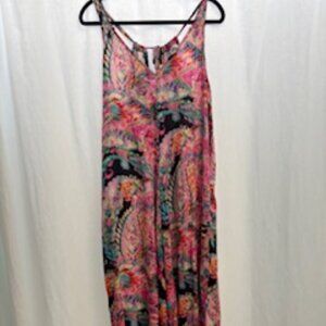 Multi-Colored Floral V-Neck Romper, Size Small